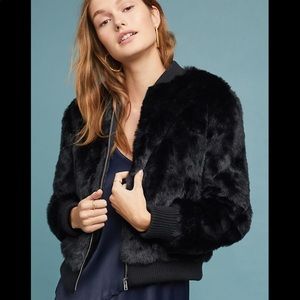 cupcakes & cashmere Amy Faux Fur Bomber Jacket